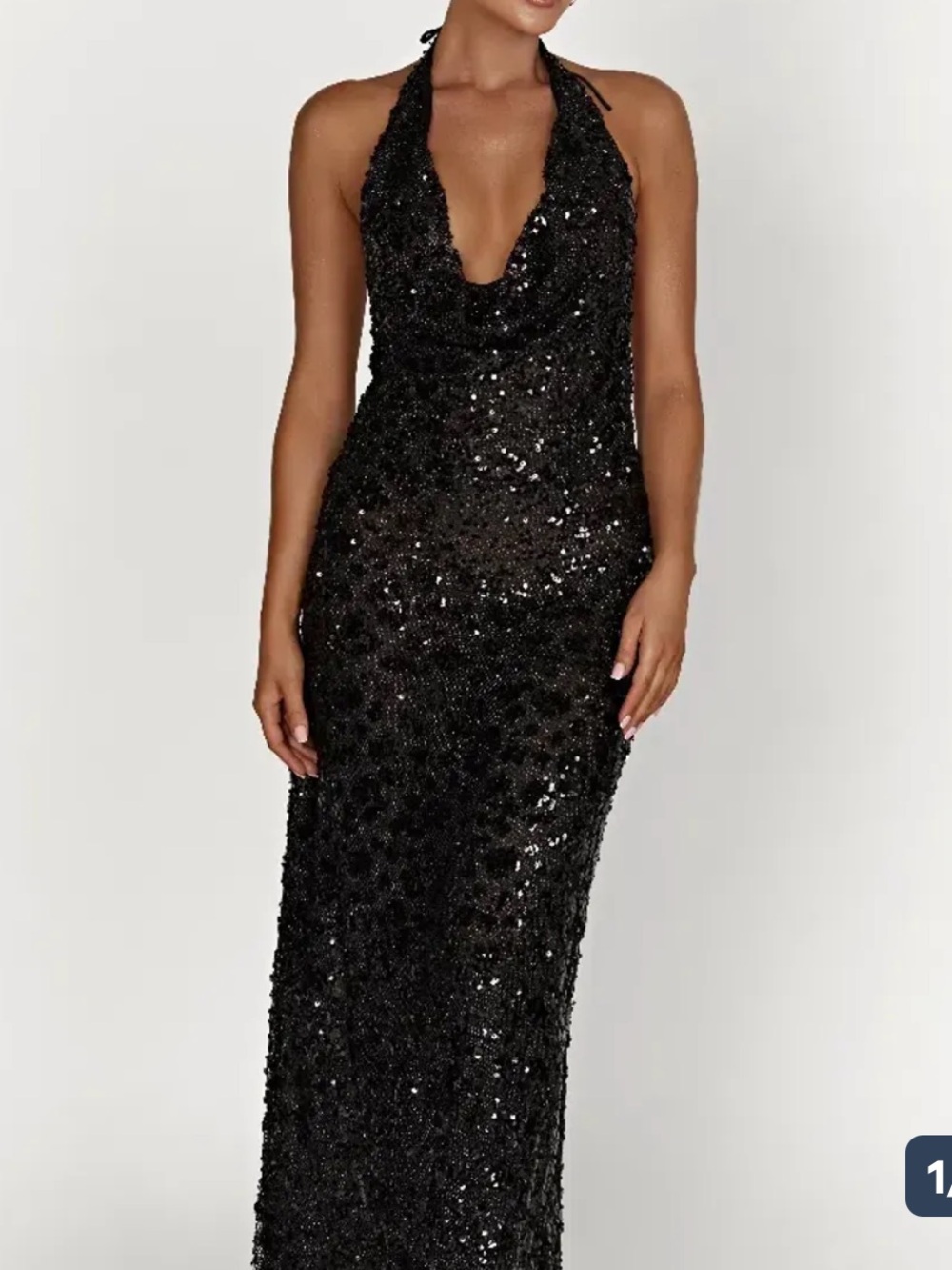 MESHKI NICOLA PLUNGE GOWN